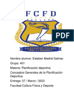 Conceptos Generales de La Planificación Deportiva.