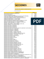 Lista de Refacciones Ag 1 Febrero 2023