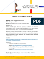 Curso de Aplicación Del Battelle: Calle: Manuel Ignacio Salvatierra #671 Cel: 75688566 - 78079188