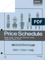 Philips Price Schedule Stage, Studio & Theater Lamps 1-87