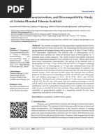 Fabrication, Characterization, and Biocompatibility Study of Gelatin-Blended Fibroin Scaffold