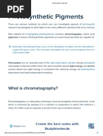 Photosynthetic Pigments