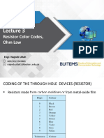 Resistor Color Codes, Ohm Law: Principle of Electrical Engineering