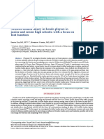 Achilles Tendon Injury in Kendo Players in Junior and Senior High Schools: With A Focus On Foot Function