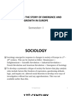 Emergence of Sociology