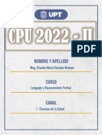 Módulo de Lenguaje y Razonamiento Verbal - Cpu Ii - Cdávalos 2022 Ii Final