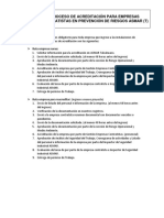 Proceso de Acreditación para Empresas Contratistas en Prevención de Riesgos Asmar (T)