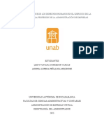 Significado Y Alcance de Los Derechos Humanos en El Ejercicio de La Ciudadanía Y de La Profesión de La Administración de Empresas