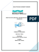 Universidad Privada Norbert Wiener: Ensayos de Solubilidad Y Miscibilidad en Compuestos Orgánicos