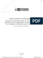 Directiva Sanitaria N°97 Minsa - Prevencion y Atencion de La Gestante y RN Frente Al Covi-19