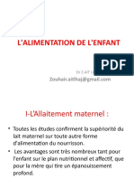 L'Alimentation de L'Enfant: DR Z.Ait Lhaj