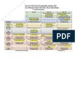 Mid Exam Date Sheet Spring 2023 PDF