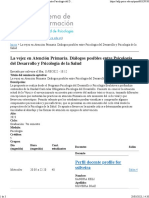 C (A) La Vejez en Atención Primaria. Diálogos Posibles Entre Psicología Del Desarrollo y Psicología de La Salud