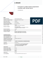 Product Data Sheet: 8 Inputs 2 Output Pairs Expansion Module With Screw Term