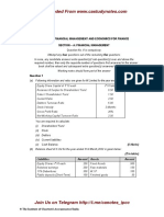 Paper - 8: Financial Management and Economics For Finance Section - A: Financial Management