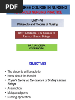 Advanced Nursing Practice: M.SC Degree Course in Nursing