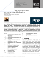 Tall Buildings-Secondary Effects On The Structural Behaviour