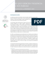 Hombres Que Ejercen Violencia Contra Sus Parejas: Análisis A Partir de La ENDIREH 2011