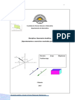 Sebenta de Geometria Analitica