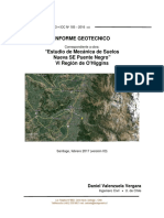 Informe Geotecnico "Estudio de Mecánica de Suelos Nueva SE Puente Negro " VI Región de O'Higgins