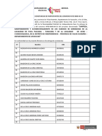 Acta de Entrega de Constancias de Participantes Independencia