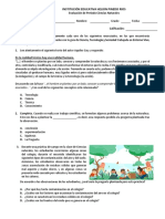 CTS. Evaluación Grado 8 1er Periodo 2023