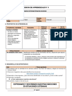 Sesion de Aprendizaje #9: Expresamos de Diversas Formas Las Emociones