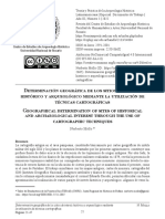 MOLLO, N. 2022. Determinación Geográfica de Los Sitios de Interés Histórico y Arqueológico Mediante La Utilización de Técnicas Cartográficas