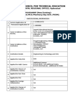 Institutional Proforma 2013-14