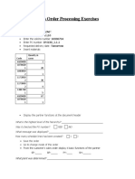 Sales Order Processing Exercises: 1.1.1. Exercise