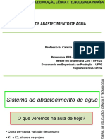 Sistema de Abastecimento de Água: Professora: Camila Campos Gómez Famá