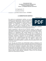 Informe La Administración Cientifica