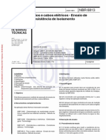 Fios e Cabos Elétricos - Ensaio de Resistência de Isolamento