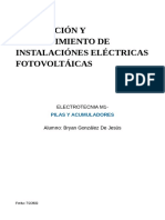 Instalación Y Mantenimiento de Instalaciónes Eléctricas Fotovoltáicas