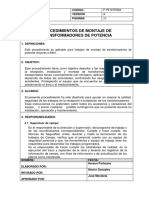 Procedimiento de Montaje de Transformador Mayor A 60 kVA