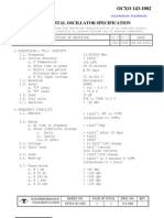 Crystal Oscillator Specification: OCXO 143-1002