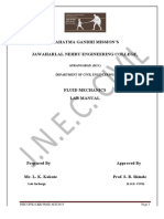 Fluid Mechanics I I Lab Manual