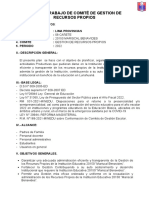 Plan Del Comité de Gestion de Recursos Propios