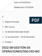 Pruebas de Gestion de Operaciones