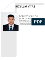 Curriculum Vitae: Roberto Carlos Zapata Villca