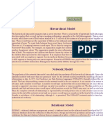 Database Models: Hierarchical Model