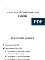 Statement of Cash Flows and Budgets