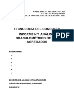 Informe Nº1 Análisis Granulométrico de Los Agregados