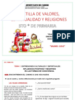 Cartilla de Valores, Espiritualidad Y Religiones: Vicariato Apostólico de Camiri