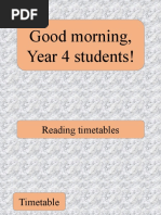 8 Reading Timetables