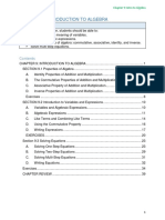 Chapter 9: Introduction To Algebra