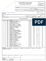 Histórico Escolar: Relação de Disciplinas