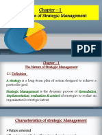 Chapter - I The Nature of Strategic Management