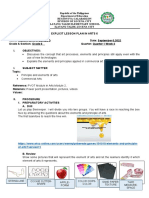 Explicit Lesson Plan in Arts Week 2