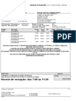 Horario de Recepção: Das 7:40 Às 11:30: Pedido Standard/ Std. Purchase Order